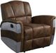 ACME Furniture Brancaster Aluminum/Retro Brown Leather Manual Recliner-0
