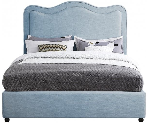 Meridian Furniture Felix Light Blue Full Bed-1