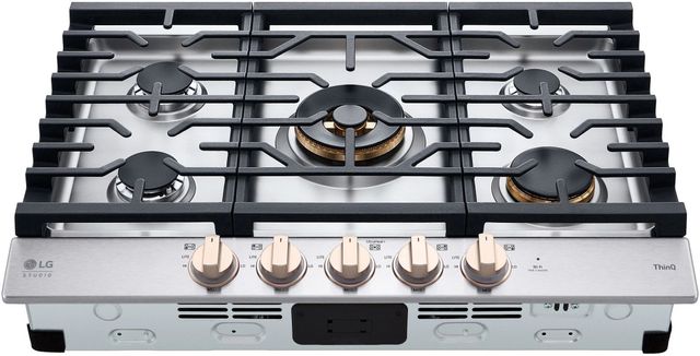 LG Studio 30" Essence White Gas Cooktop-9