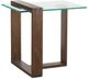 Magnussen Home® Bristow Glass Top Rectangular End Table with Acorn Base-0