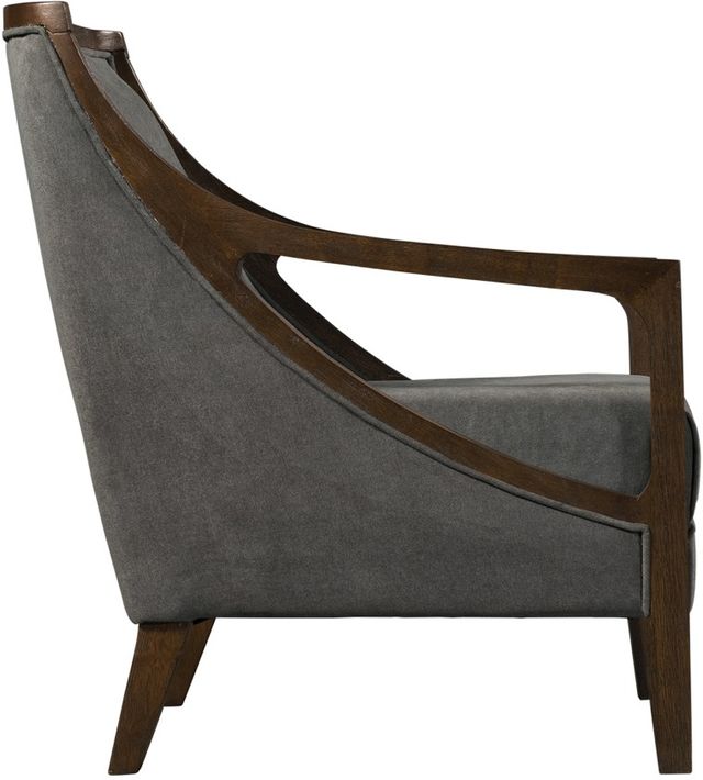 Elements International Hopkins Columbia Charcoal/Brown Accent Chair-2