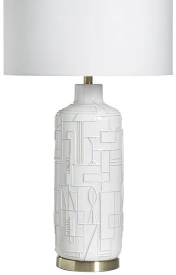 Stylecraft Puebla Bone White Table Lamp-2