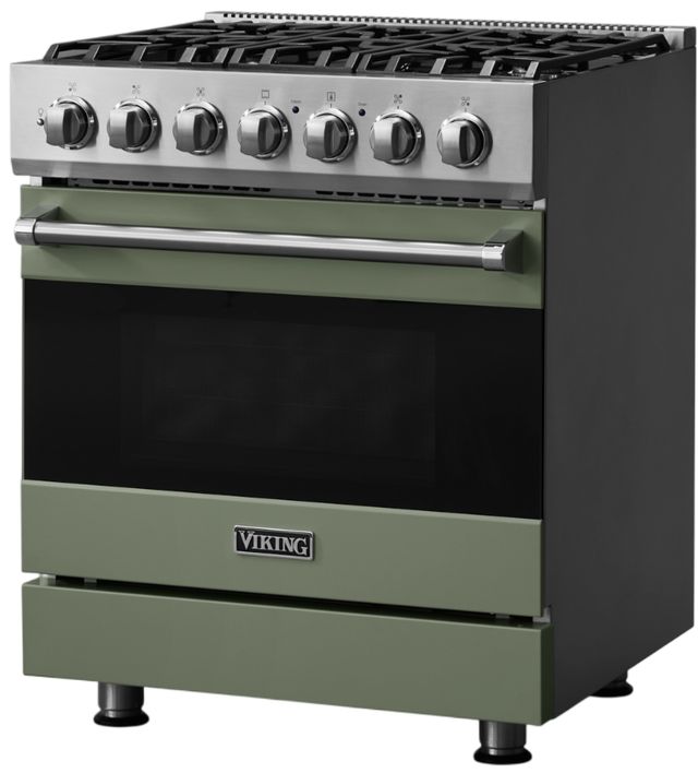 Viking® 3 Series 30" Eucalyptus Propane Pro Style Gas Range-3