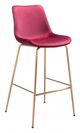 Zuo® Tony Red and Gold Bar Chair-0
