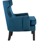 Mazin Furniture Lapis Blue Velvet Accent Chair-1