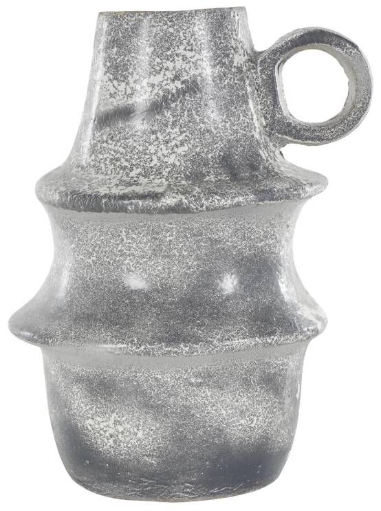 Deco Marche Light Gray Distressed Fluted Vase-2