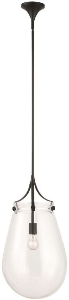 Uttermost® Dewdrop Clear/Matte Black Pendant-3