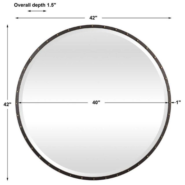 Uttermost® Benedo Black Round Mirror-4