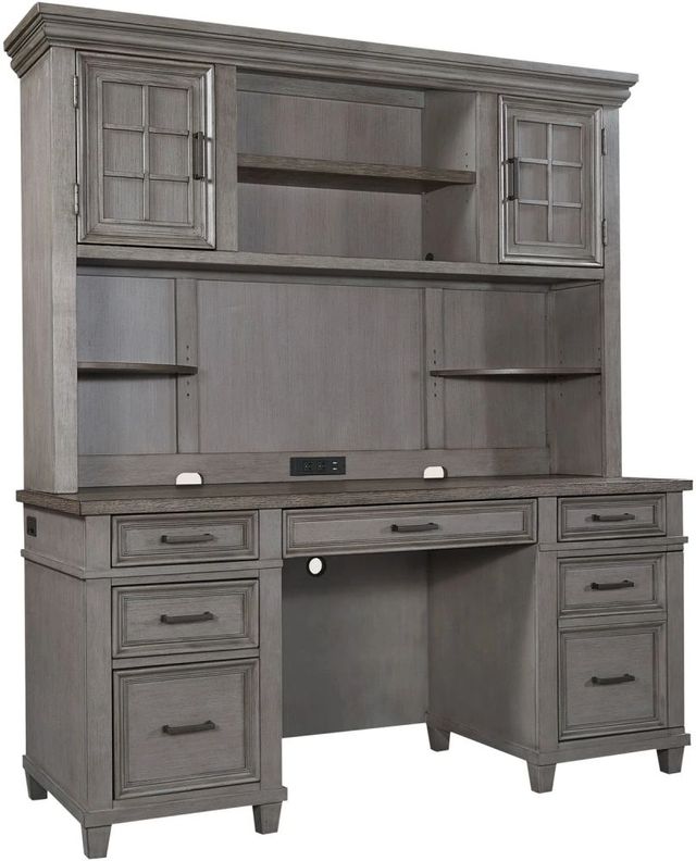 aspenhome® Caraway Aged Slate Credenza and Hutch-0