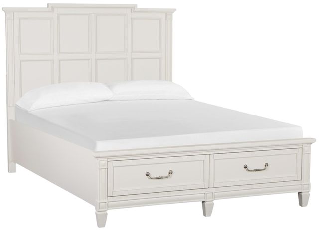 Magnussen Home® Willowbrook Egg Shell White Queen Storage Panel Bed-0