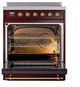 Ilve® Nostalgie II Series 30" Burgundy Pro Style Induction Range-1
