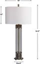Uttermost® Anmer Antiqued Brass/Clear Table Lamp-2