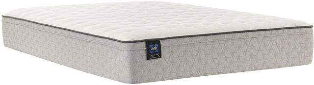 front view of the Sealy® Essentials™ Winter Green Innerspring Medium Faux Euro Top Queen Mattress