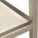 Dovetail Furniture Monroe Antique Nickel/Natural White Marble Bookcase-2