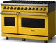 Viking® 5 Series 48" Daffodil Pro Style Dual Fuel (NG) Range with Brushed Brass Trim-3