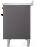 Ilve® Nostalgie II Series 48" Graphite Matte Pro Style Induction Range-4