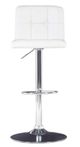 Powell® Brandt Chrome/White Adjustable Bar Stool-3
