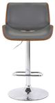Armen Living London Grey Adjustable Swivel Bar Stool-1