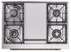 Ilve® Nostalgie II Noblesse 36'' Stainless Steel Pro Style Dual Fuel Range with Brass Trim-4
