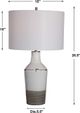 Uttermost® Dakota White Crackle Glaze Table Lamp-2