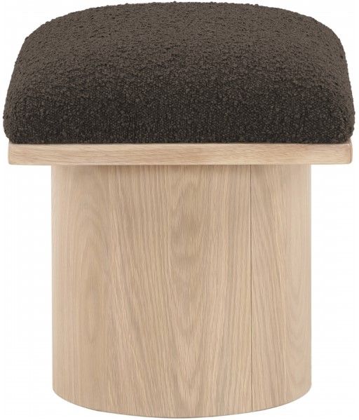Meridian Furniture Pavilion Brown/Natural Modular Stool-3