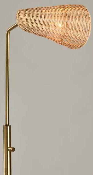 Adesso® Cove Antique Brass Floor Lamp-1