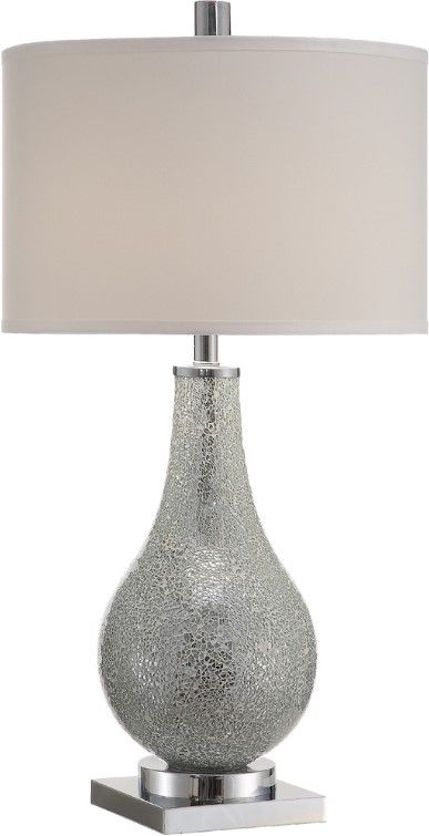 Crestview Collection Ascott Chrome/Silver/White Table Lamp-0