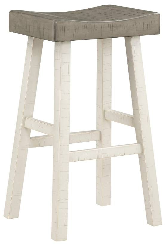 Homelegance® Caspian Coffee/White Pub Height Stool-0