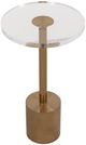 Sagebrook Home Talia Clear Accent Table with Gold Base-1