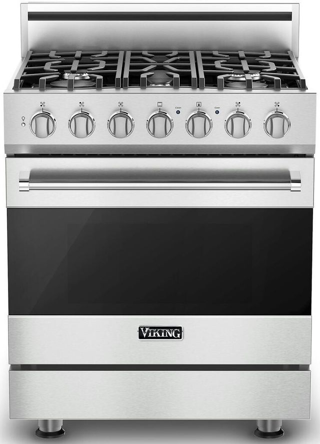 Viking® 3 Series 30" Frost White Freestanding Dual Fuel Natural Gas Natural Gas Range-0