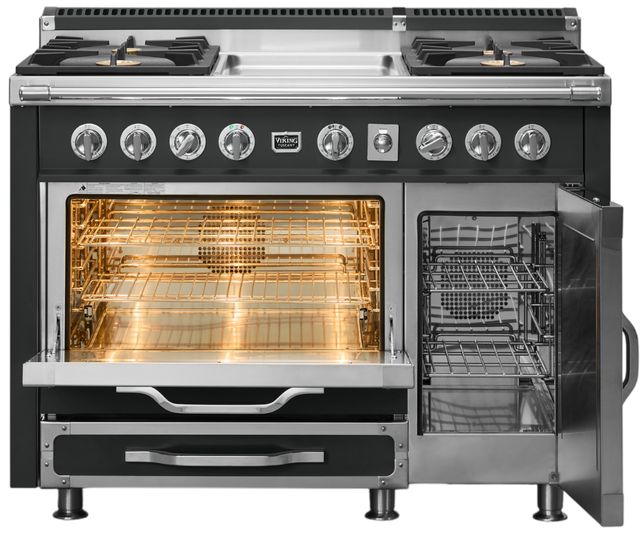 Viking® Tuscany 48" Antique Bronze Pro Style Dual Fuel Range with Griddle-1