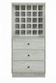 ACME Furniture Wiesta Antique White 3-Drawer Wine Cabinet-2