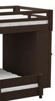Elements International Cali Kids Brown Twin Over Twin Desk Loft Bed-1