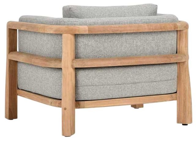 Classic Home Aston Gray/Natural Teak Wood Outdoor Accent Chair-4