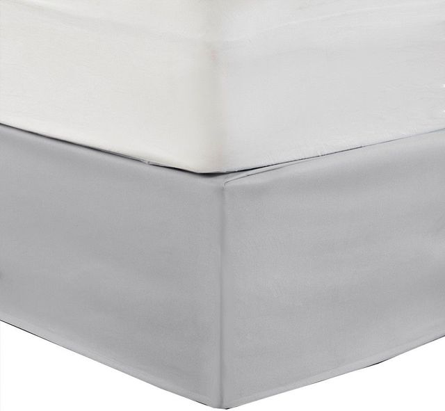Olliix by Madison Park Grey Simple Fit Wrap Around Adjustable Bed Skirt-2