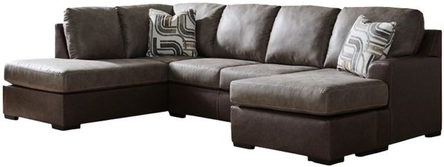 Signature Design by Ashley® Castille Way 2-Piece Fossil Left Arm Facing Queen Sleeper Sectional and Chaise-0