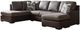 Signature Design by Ashley® Castille Way 2-Piece Fossil Left Arm Facing Queen Sleeper Sectional and Chaise-0