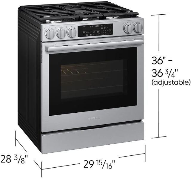 Samsung Bespoke 30" Fingerprint Resistant Stainless Steel Smart Slide-in Dual Fuel Range-2