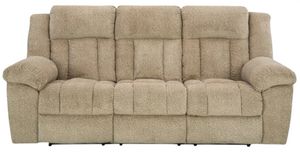 Signature Design by Ashley® Tip-Off Wheat Power Reclining Sofa Front view of the Signature Design by Ashley® Tip-Off Wheat Power Reclining Sofa