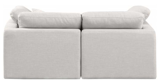 Meridian Furniture Indulge 2-Piece Cream Linen Modular Sofa-3
