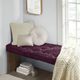 Olliix by Intelligent Design Azza Plum 20" x 20" Poly Chenille Square Floor Pillow Cushion-1