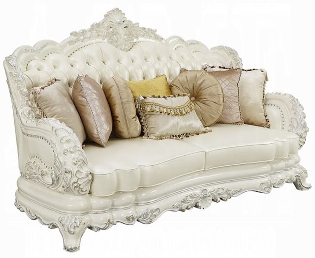 ACME Furniture Adara Antique White/Pearl White Sofa-0