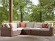 Signature Design by Ashley® Dolan Creek 4-Piece Beige/Brown Fabric/Wicker L-Shape Outdoor Sectional-1