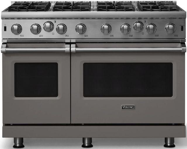 Viking® 5 Series 48" Damascus Gray Pro Style Liquid Propane Gas Range-0