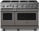Viking® 5 Series 48" Damascus Gray Pro Style Liquid Propane Gas Range-0