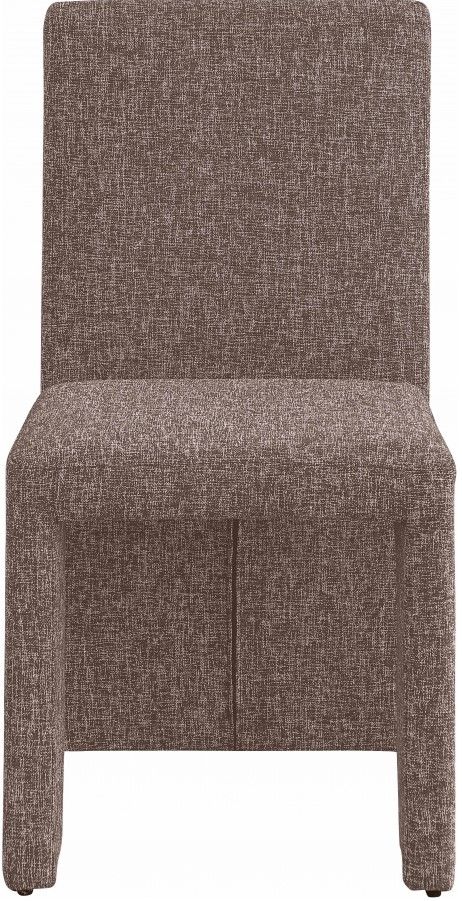 Meridian Furniture Benson Brown Linen Upholstered Dining Side Chair-2