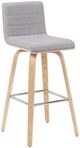 Armen Living Vienna Gray/Oak Swivel Barstool-0