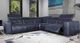 Fornirama 3310 5-Piece Black Power Reclining Sectional with Adjustable Headrest Set-1