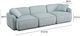 TOV Furniture Travie 3-Piece Sea Blue Modular Sofa-2