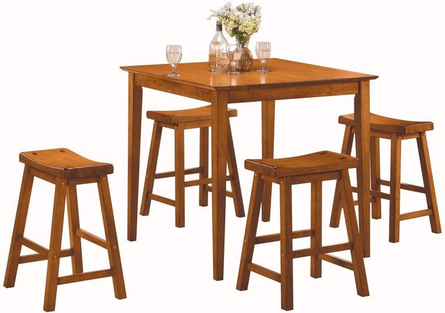 Mazin Furniture Saddleback 5 Piece Counter Height Set-1